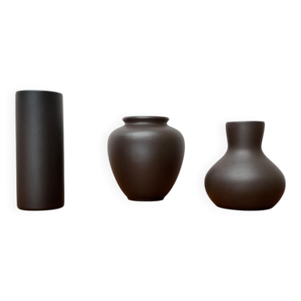 Minimalist German ceramic vases from the mid-century, Wormser Terra-Sigillata, 1960s, set of 3.