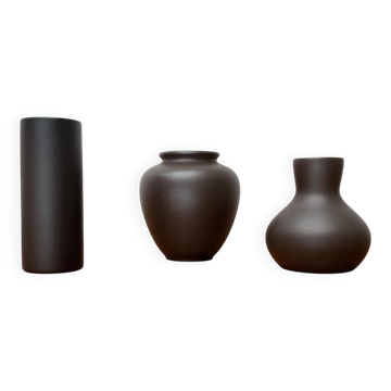 Minimalist German ceramic vases from the mid-century, Wormser Terra-Sigillata, 1960s, set of 3.