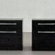 Pair of vintage black and chrome bedside tables