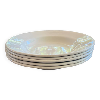 5 ôpaque soup plates from gien