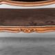 Vintage bench in brown velvet and carved wood, 1950s modernism