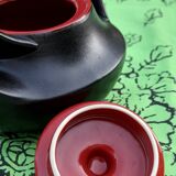 Ceramic teapot 2 shades black & red, original design