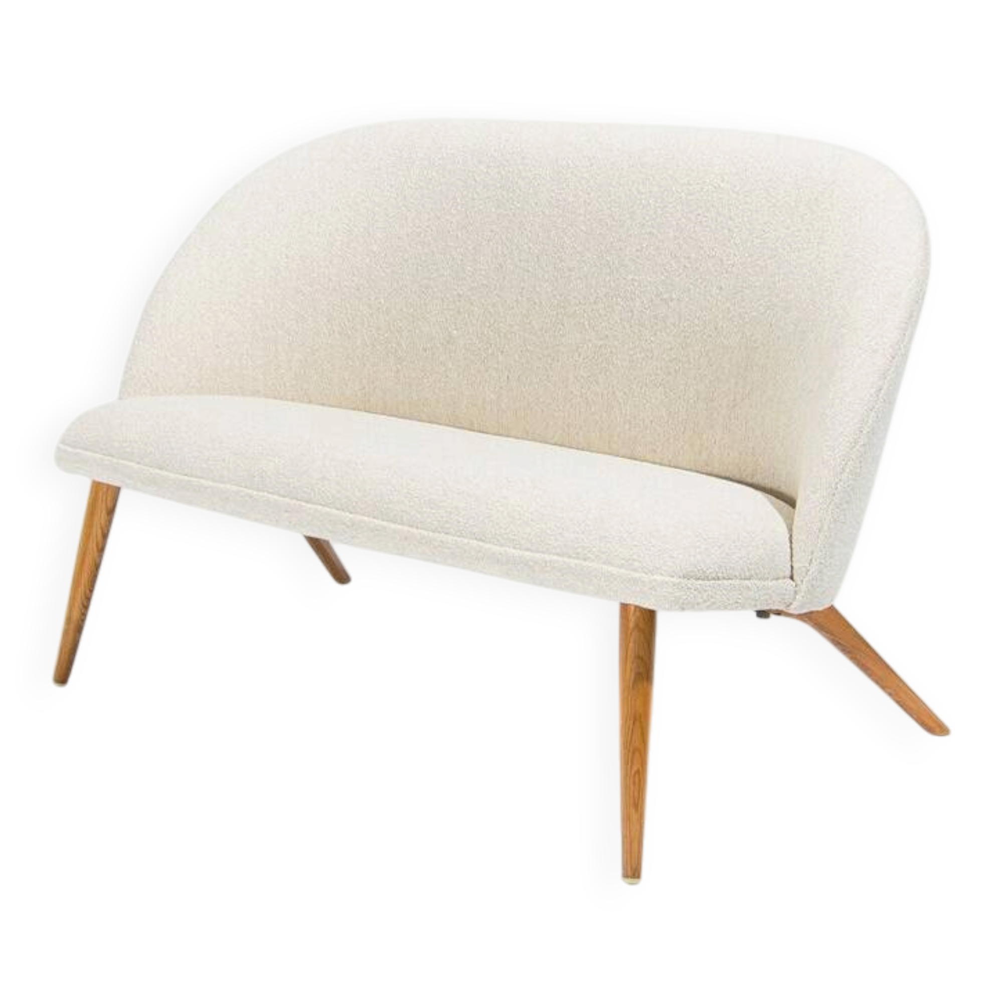 1940’s Swedish Mid-Century Sofa in Cream Bouclé