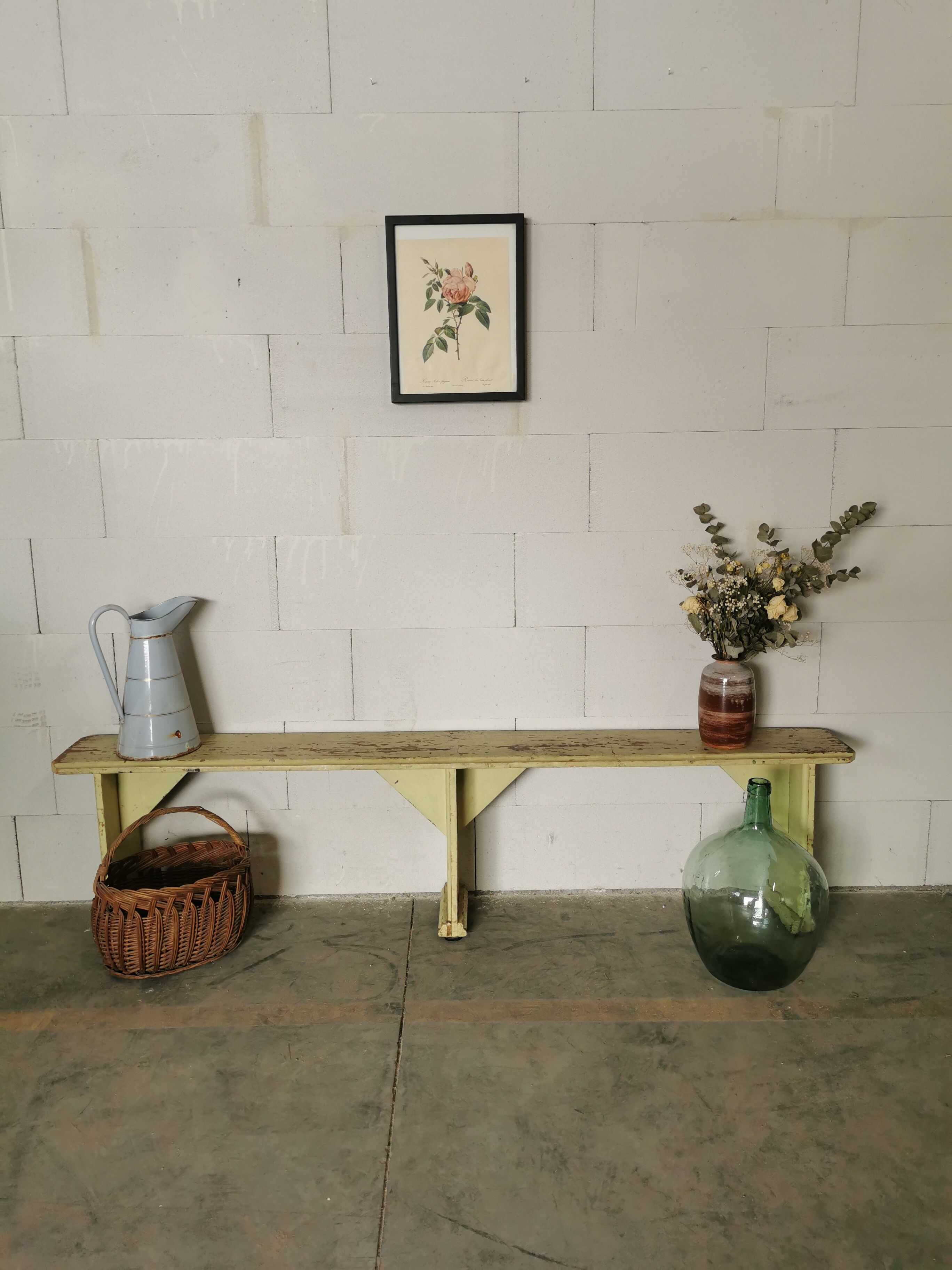 Paire de bancs en bois