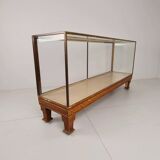 Comptoir de magasin ancien en laiton anglais – modèle étroit avec mesures en yards