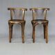 2 stools/bistro chairs, Thonet 1925, with palmette backrest No Baumann