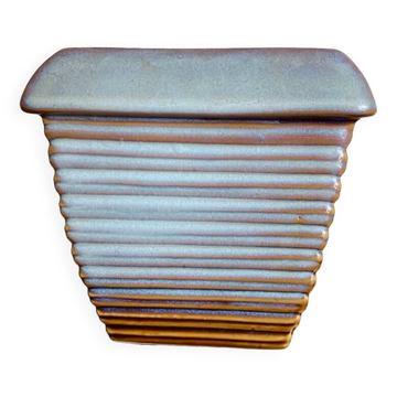 Vase en grès émaillé signé SF