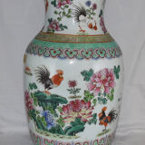 Ancient Chinese vase Rose family early 20th century