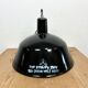 Industrial black enamel pendant lamp from emax, 1960s