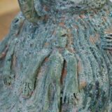 Designer ceramic vase in terracotta signed 1968