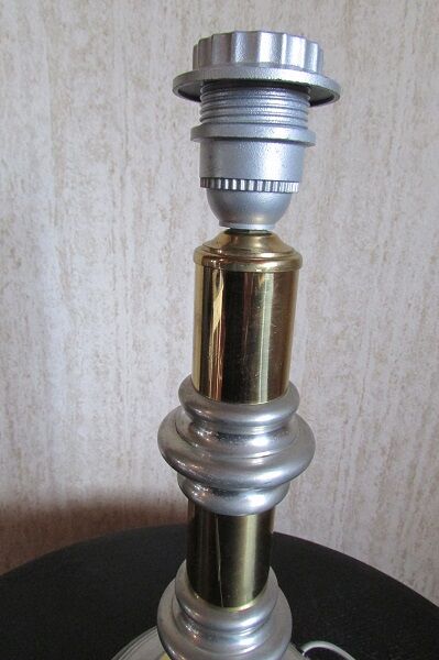 Table lamp in tin and gold metal, 1970s