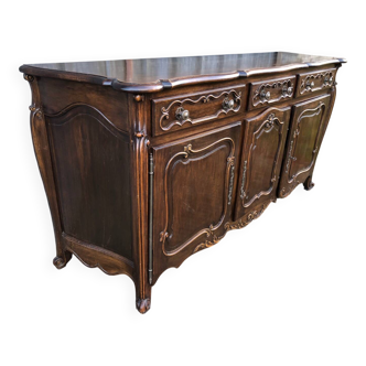 Louis XV style sideboard in solid walnut