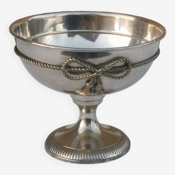 Coupe en metal argente de style louis xvi