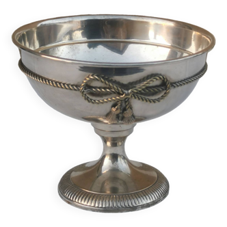 Coupe en metal argente de style louis xvi