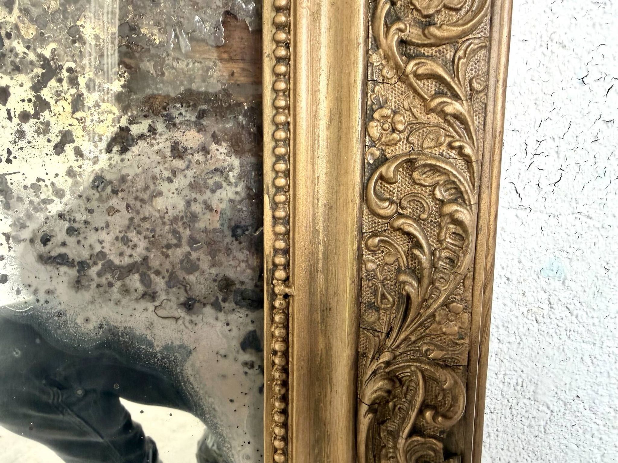 Miroir ancien au mercure, XIXe siècle