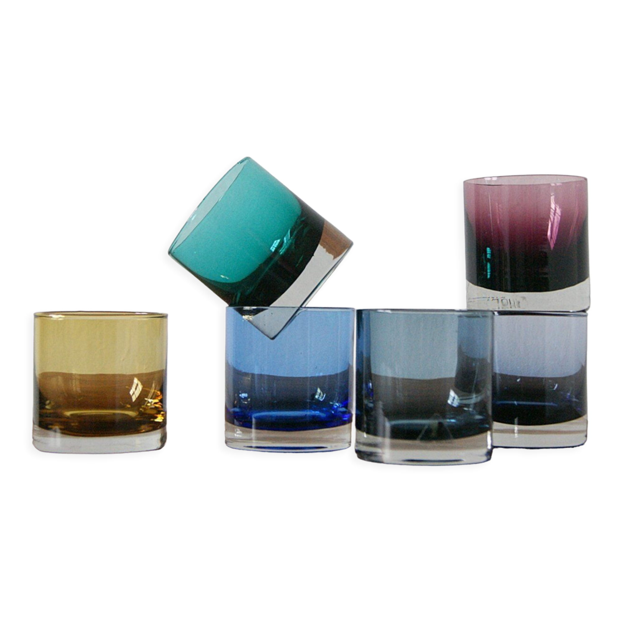 Mid-Century Drinking Glasses by Riihimäki Finland set of 6