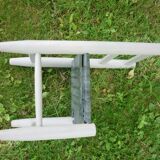 Wooden children's chair and seating in recycled air chamber