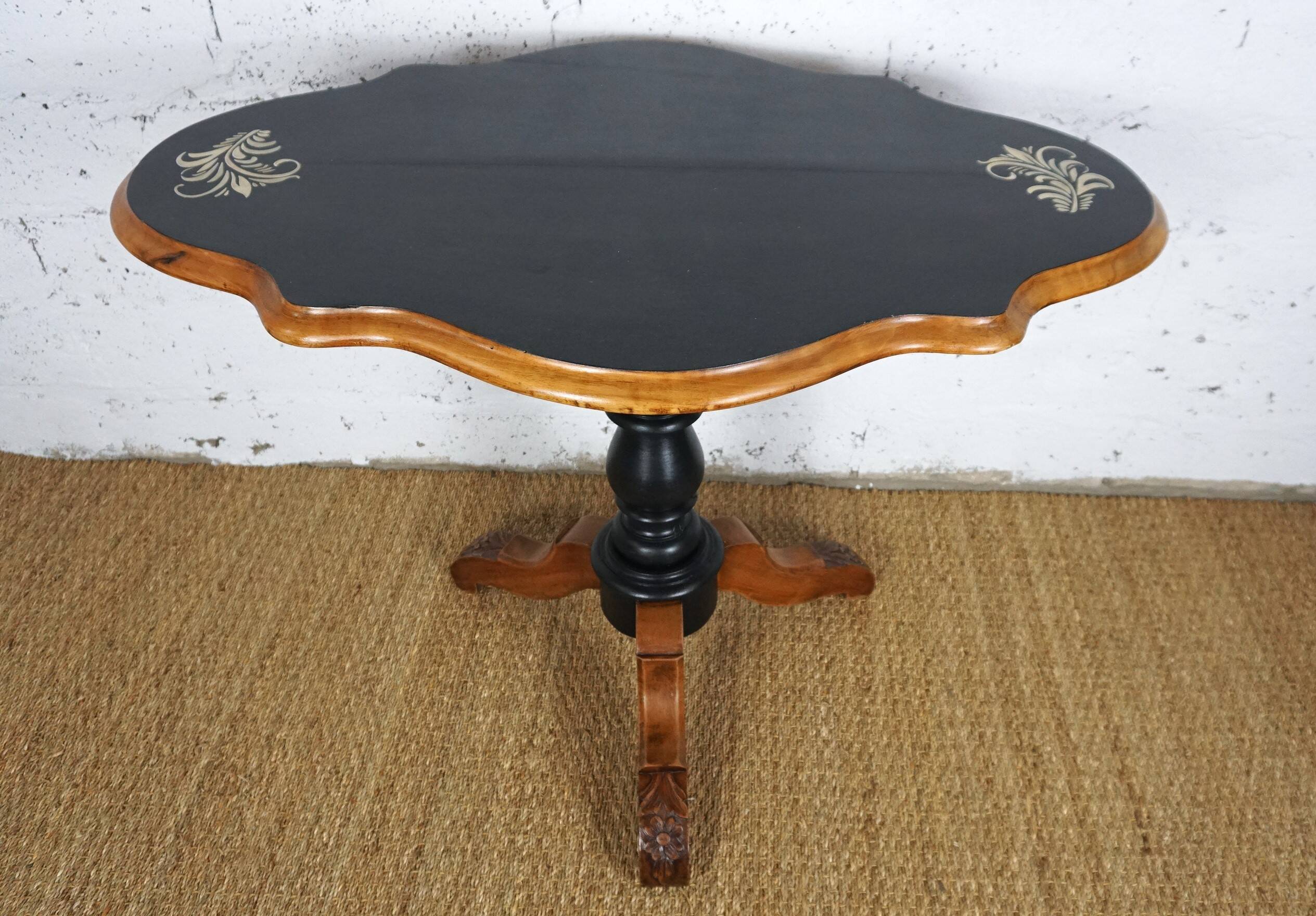 19th century violin table in walnut