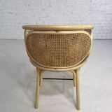 Fauteuil en rotin et cannage