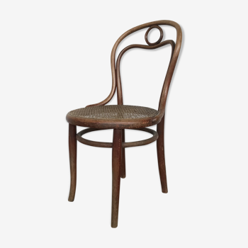 Chaise n°31 de Thonet en bois tourné et cannage d'origine 1920 vintage design