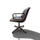 Charles Pollock Executive office chair in black leather, Knoll