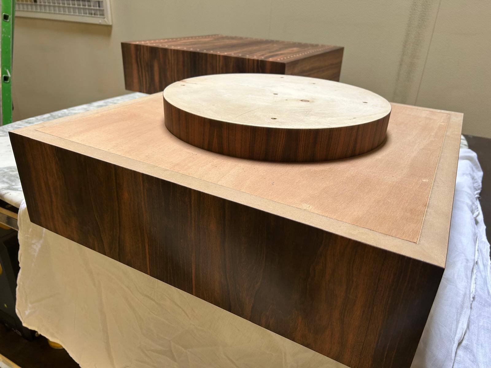 Side table in Macassar ebony