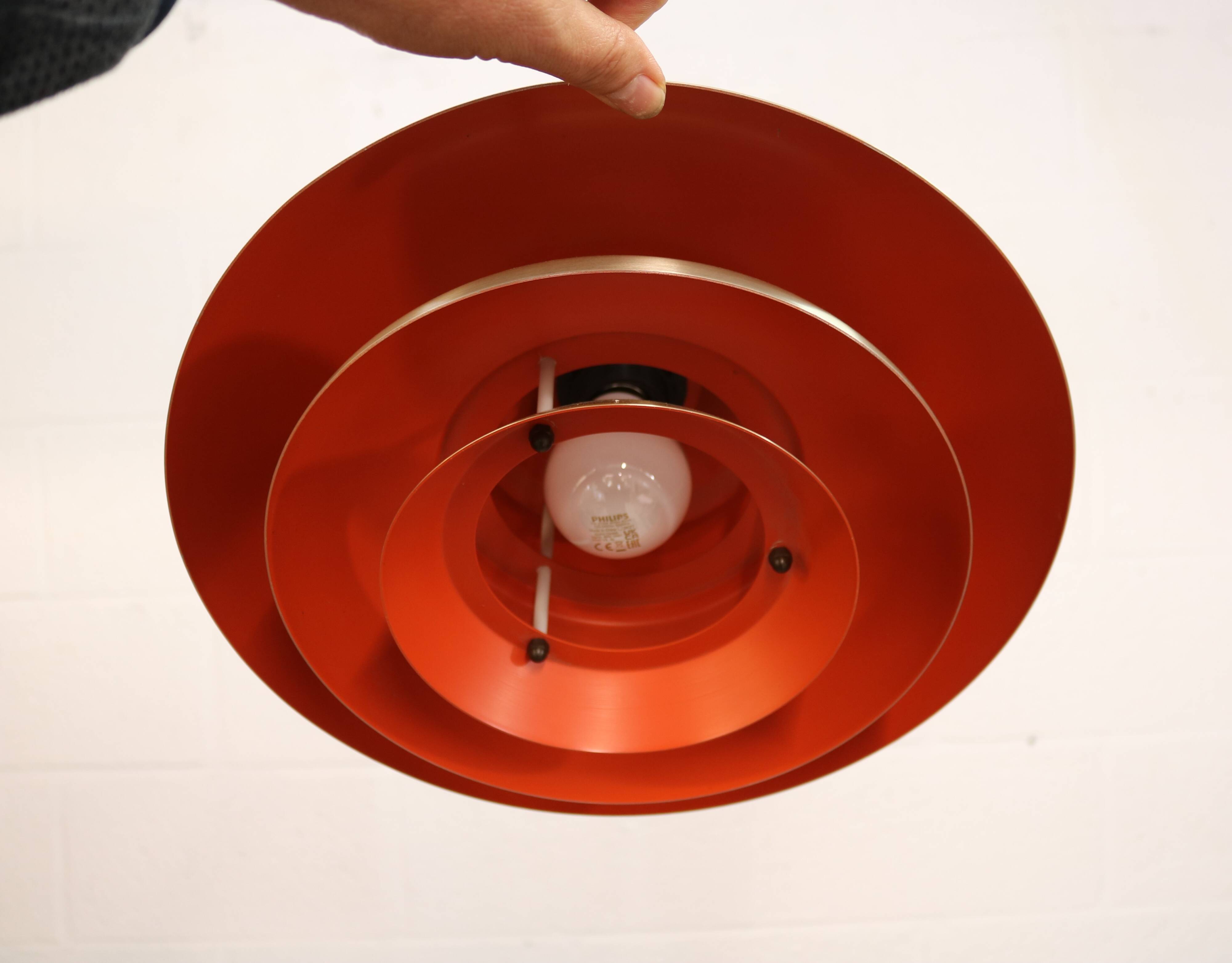 Old Danish design lamp in golden messing - Denmark 70's