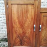 Asymmetric solid walnut buffet