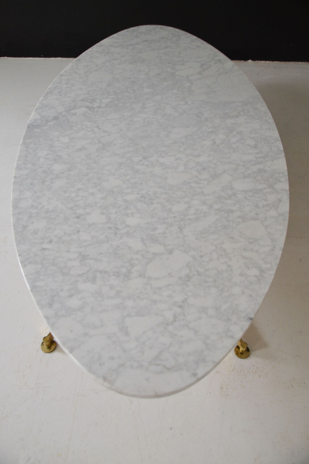 Coffee table by Michel Kin for Arflex in marble and brass
