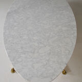Coffee table by Michel Kin for Arflex in marble and brass