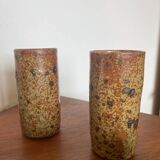 Pyrite stoneware vases