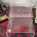 Ensemble de trois table gigogne en plexiglas