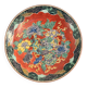 Antique Japanese Imari Kutani Plate Lion Fo Karashishi Shishi Meiji 19th