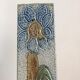 Stoneware soliflore vase signed Jean Claude Monange, "Marguerite" motif