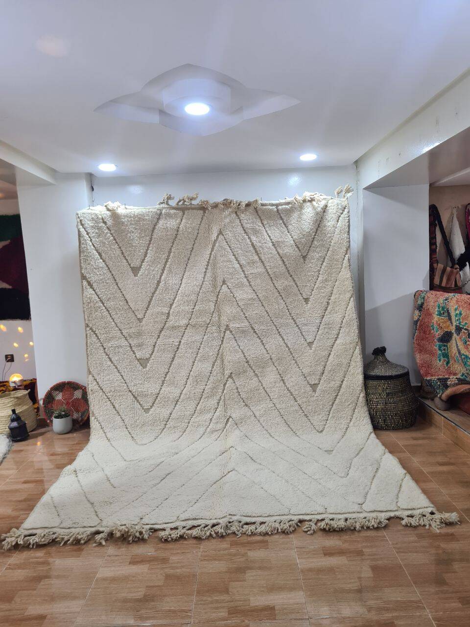 Handmade wool Berber rug 300X200 cm