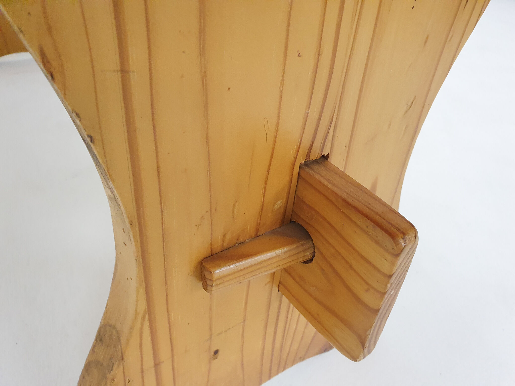 Scandinavian modern pinewood bench, 1960's