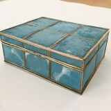 Blue mother-of-pearl box