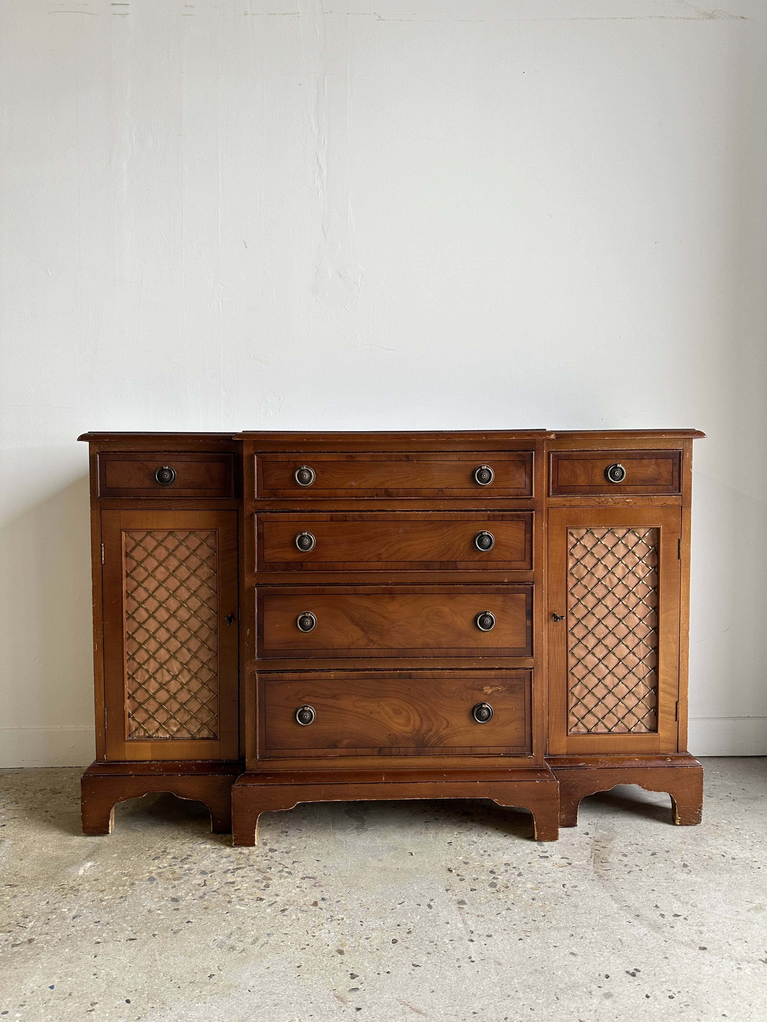 Chiffonier, small 19th century storage unit 1m12 x 74 x 35