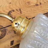 Brass and moulded glass sconce