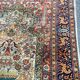 Authentic Persian Lahore rug in burgundy wool 135x200cm