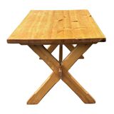Vintage dining table pinewood 1960 minimalist dining table