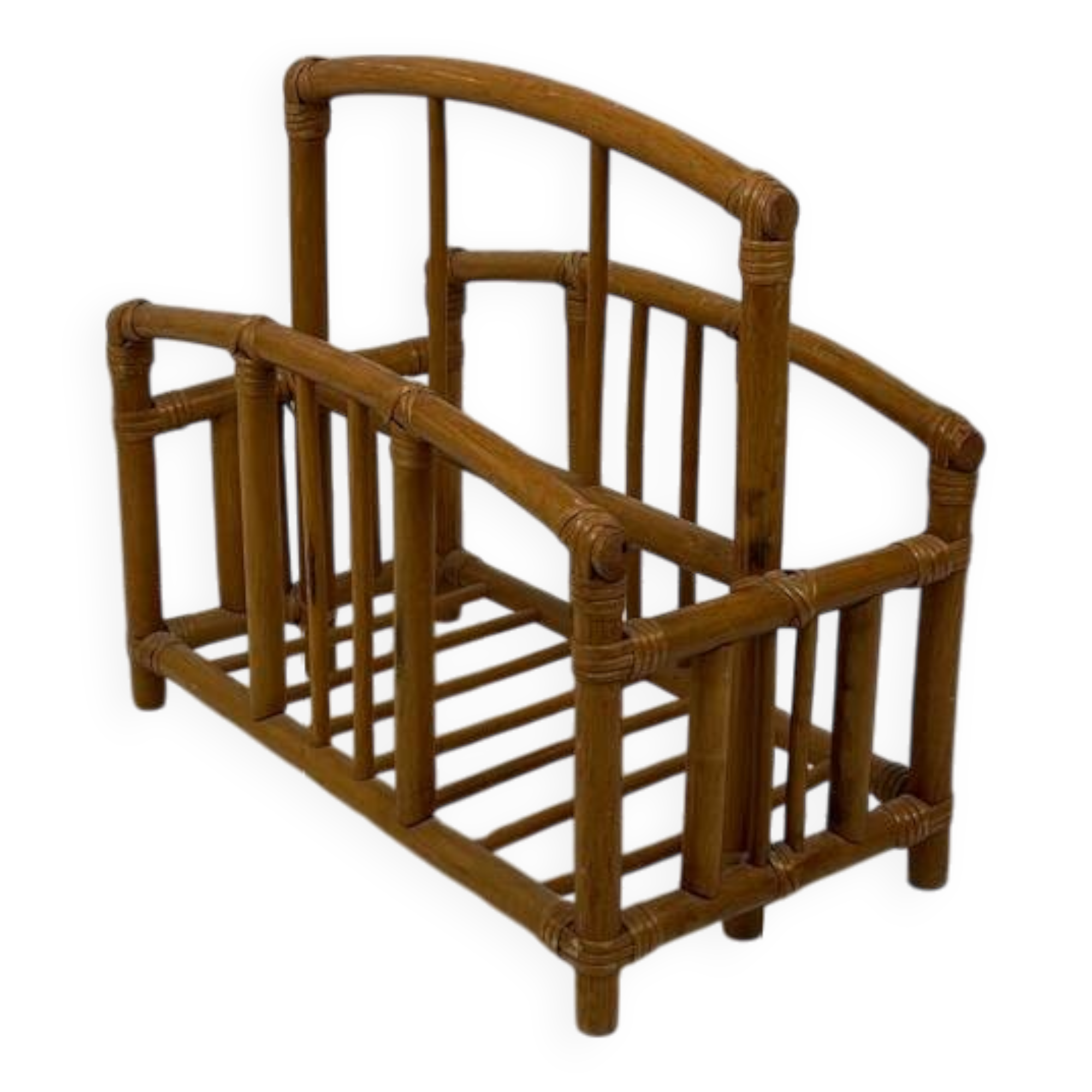 Vintage bamboo magazine rack