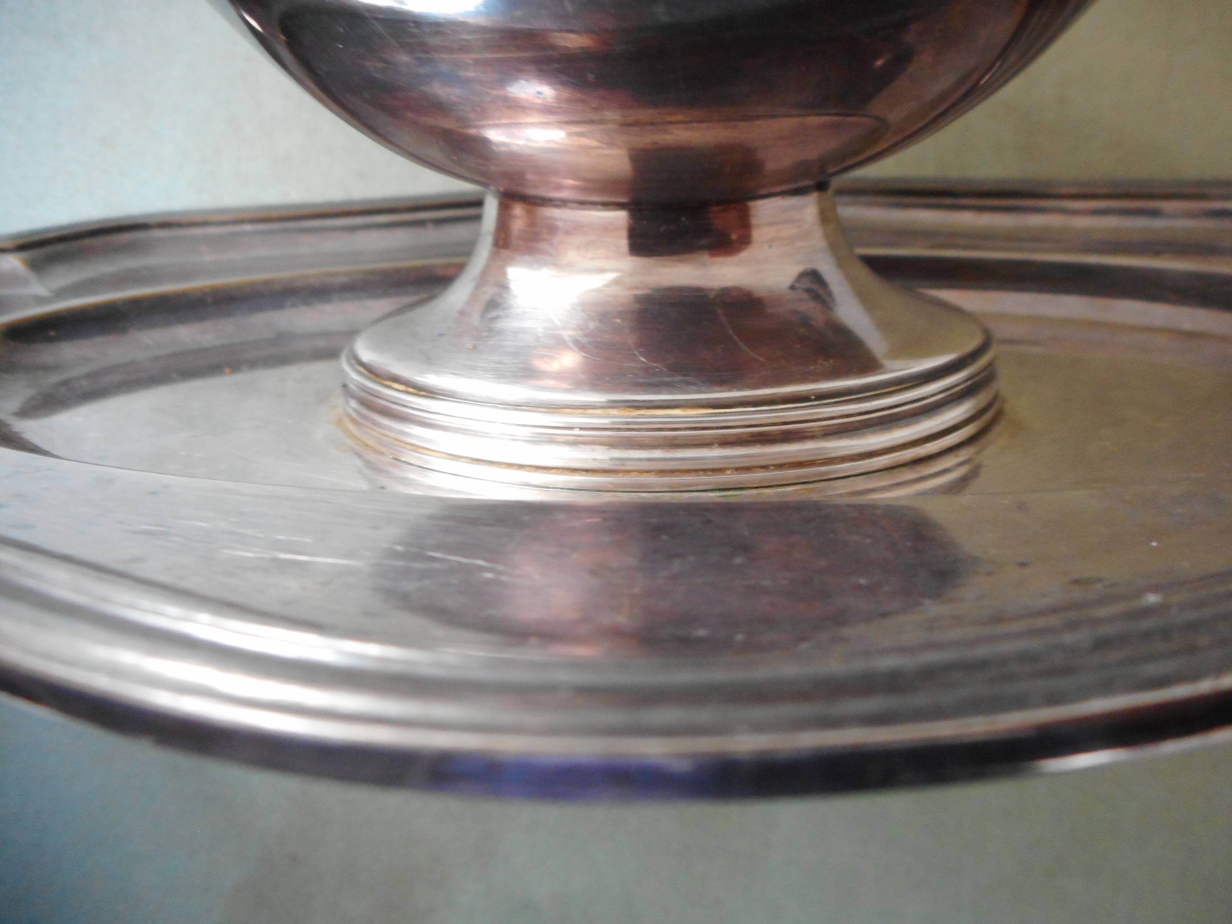 Silver plated sauce boat