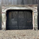 Campan marble fireplace large louis xiv style blend