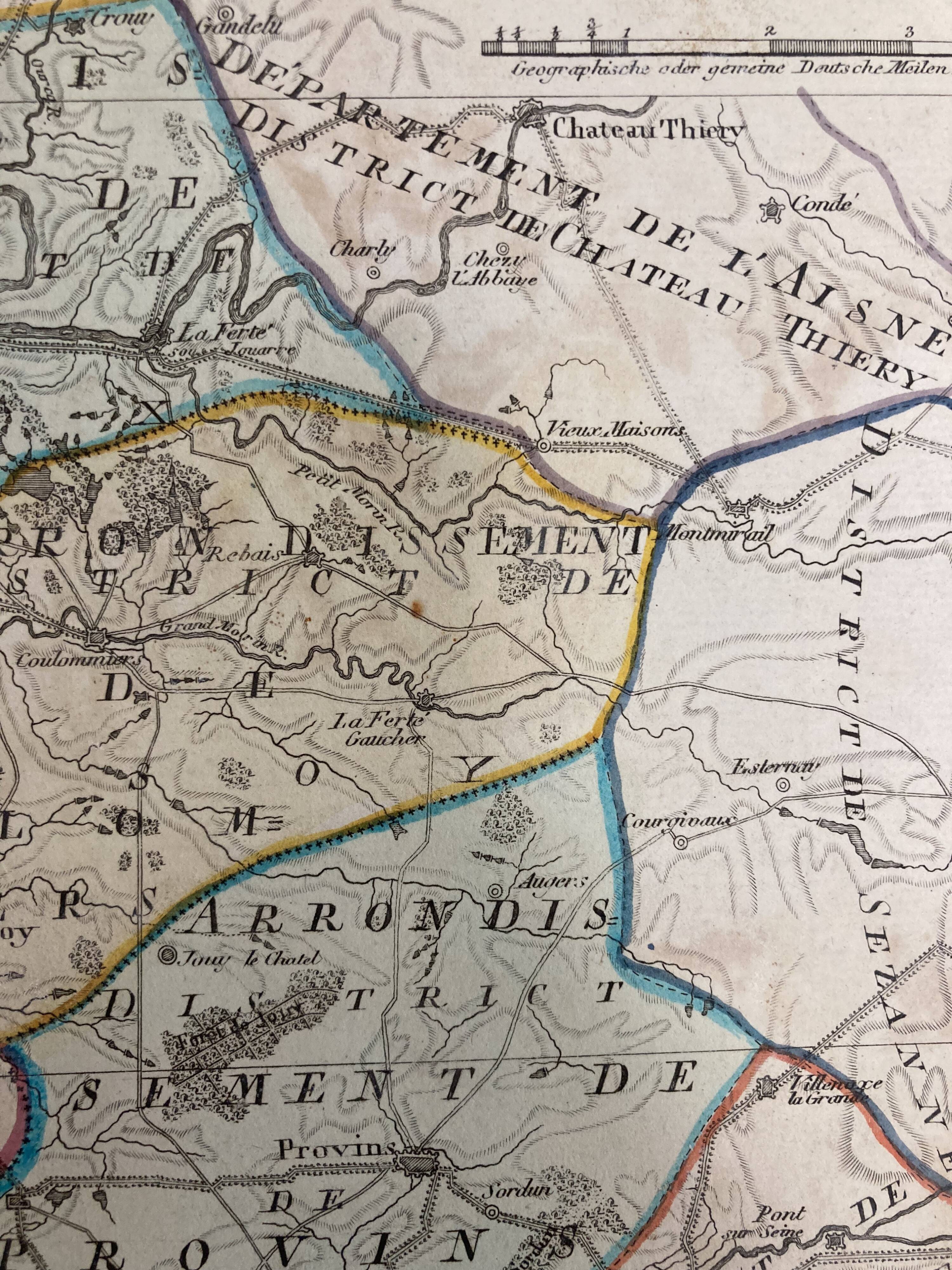 Old Map of Seine-et-Marne