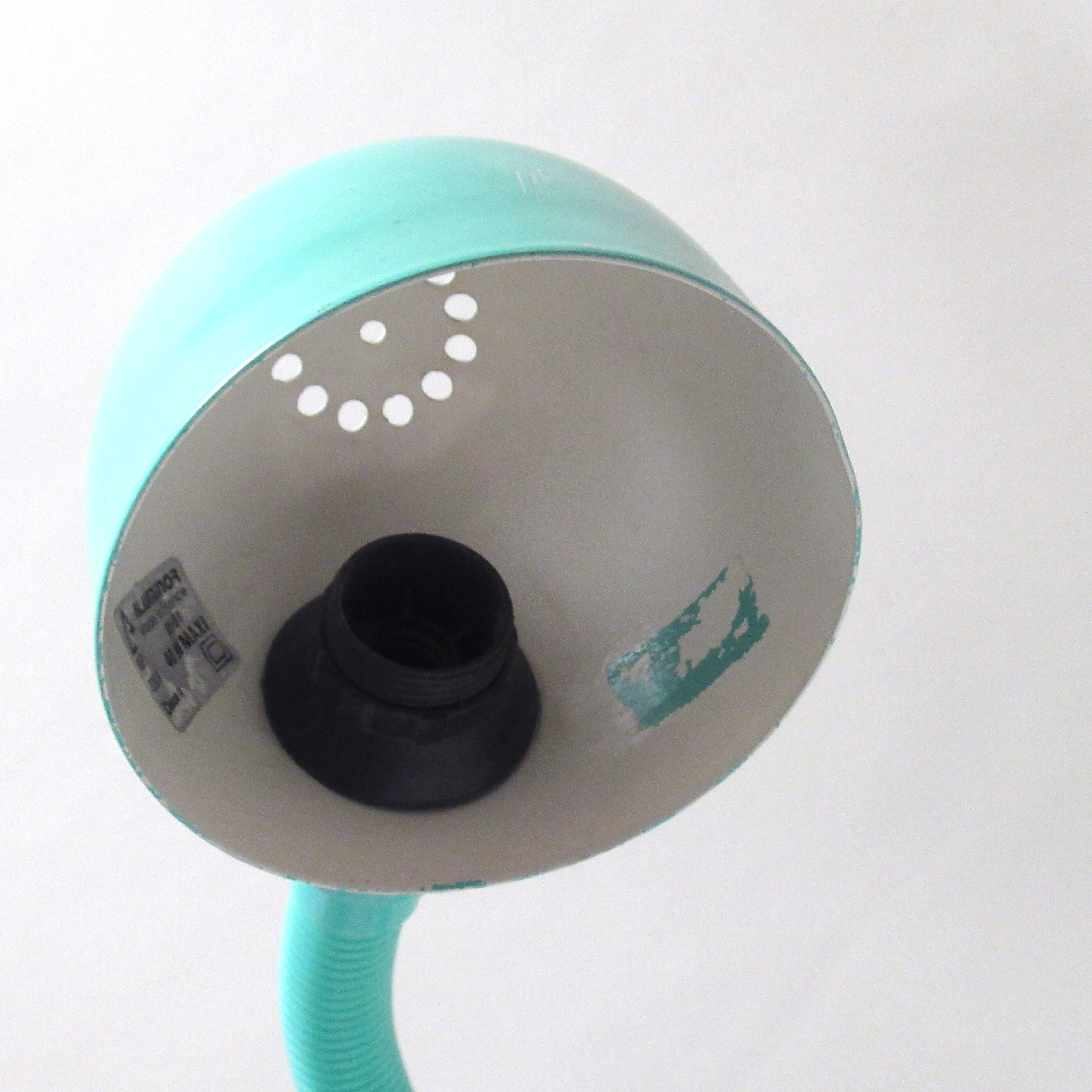 Mint green desk lamp 80s