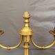 Ancien Bougeoir Chandelier Laiton Doré Style Louis XVI