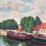 Canal barge painting