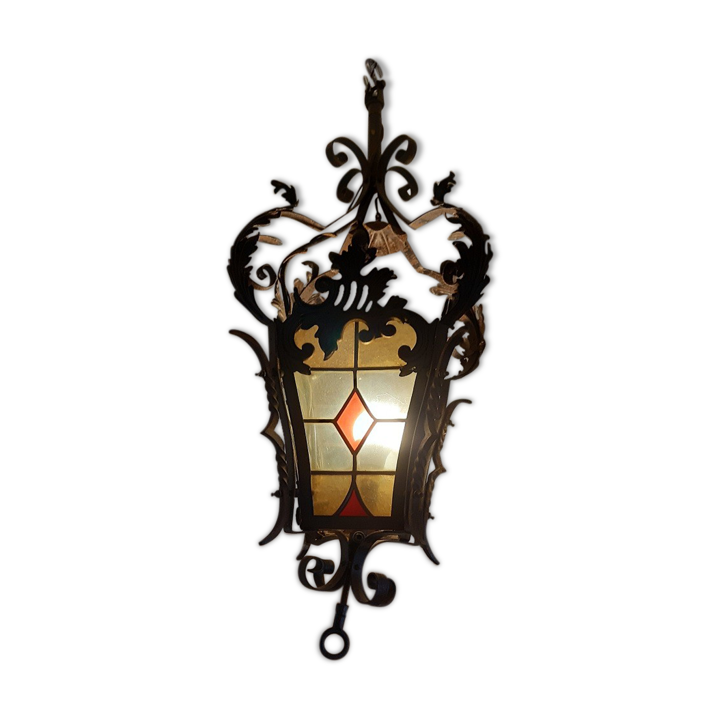 Wrought iron lantern