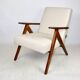 Fauteuil vintage Var- B-310 - laine beige